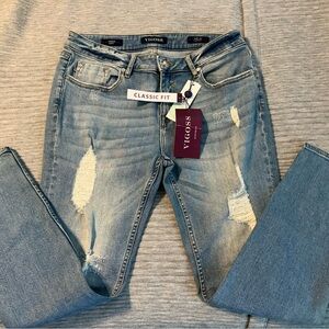 Vigoss Light Blue Skinny Jeans (distressed). Size 10. New with tags.